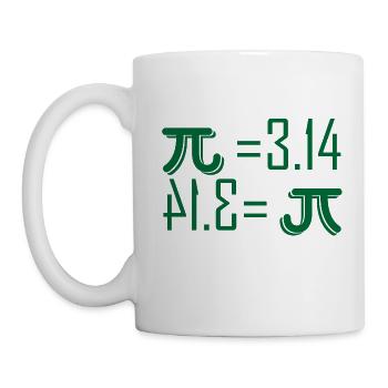 Pi 3,14 Pi Day Geschenk - Tasse - Weiß - Links