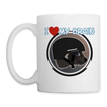 J'aime mon cerveau Wolverine s'en fiche - Mug blanc - blanc - Gauche