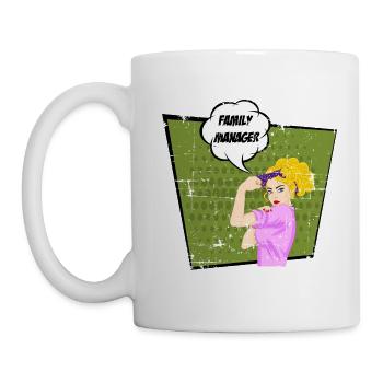 Family Manager Mama Cadeau - Mug blanc - blanc - Gauche