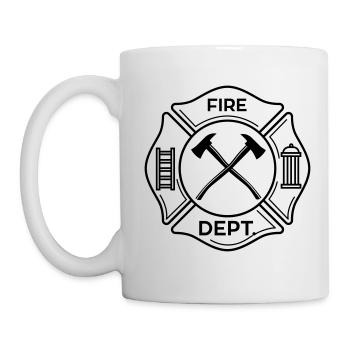Feuerwehr Station Fire Department Zentrale - Tasse - Weiß - Links