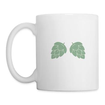 Echter Hopfen Geschenk - Tasse - Weiß - Links