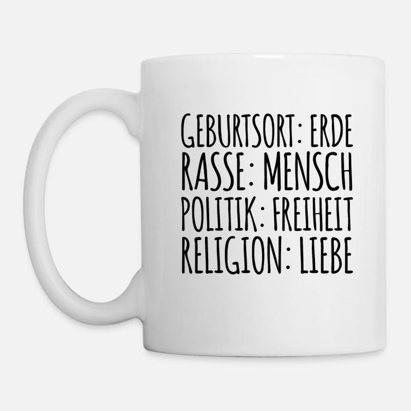Lieu de naissance: Terre, Race: Don humain - Mug blanc - blanc