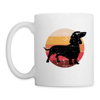 Cadeau de propriétaire de chien de race de chien de teckel - Mug blanc - blanc - Gauche