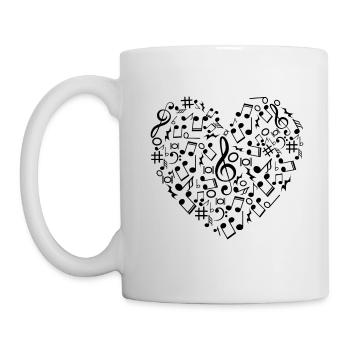 Music Music Love Heart Symbols Gift - Mug - white - Left