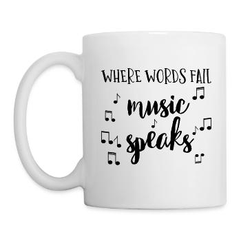 Music Music Music lovers say gift - Mug - white - Left