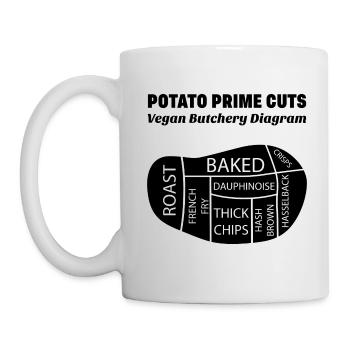 Potato Potato Vegan Saying Gift - Mug - white - Left