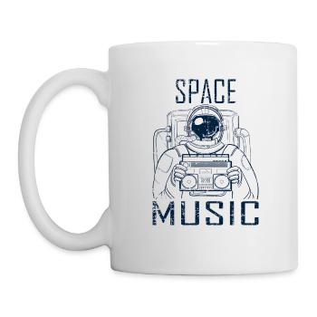 Space Music Geschenk - Tasse - Weiß - Links