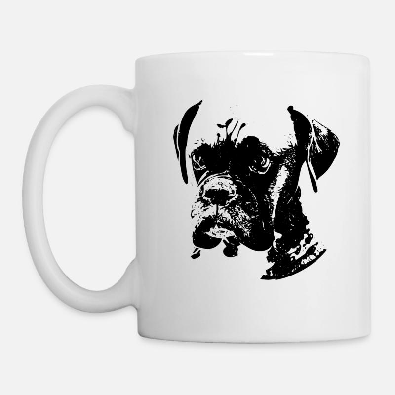 Deutscher Boxer Hunderasse Geschenk - Tasse - Weiß