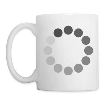 Chargement du cercle d'icônes - Mug blanc - blanc - Gauche