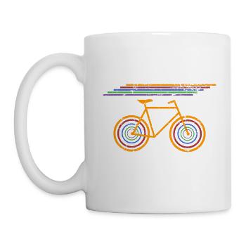 Cadeau vélo vintage style rétro - Mug blanc - blanc - Gauche