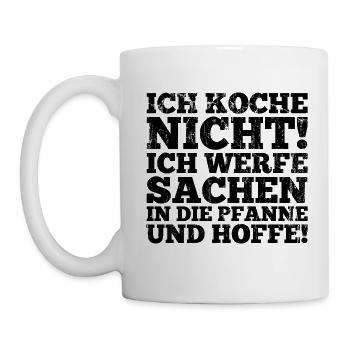 Ich koche nicht Spruch Geschenk - Tasse - Weiß - Links
