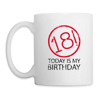 Birthday 18 years Birthday saying gift - Mug - white - Left