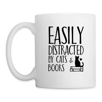 Livre de chats amoureux de chat disant cadeau - Mug blanc - blanc - Gauche