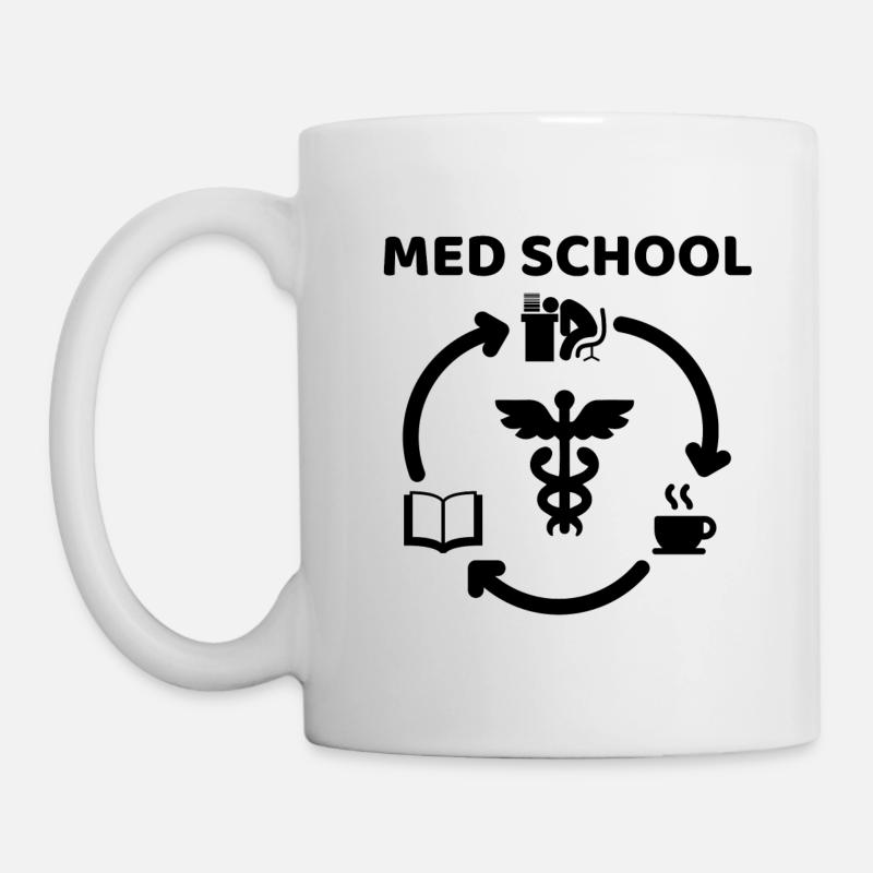 Etudier un cadeau de café étudiant en médecine - Mug blanc - blanc