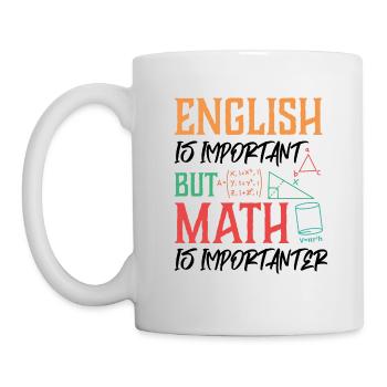 Math math school saying gift - Mug - white - Left