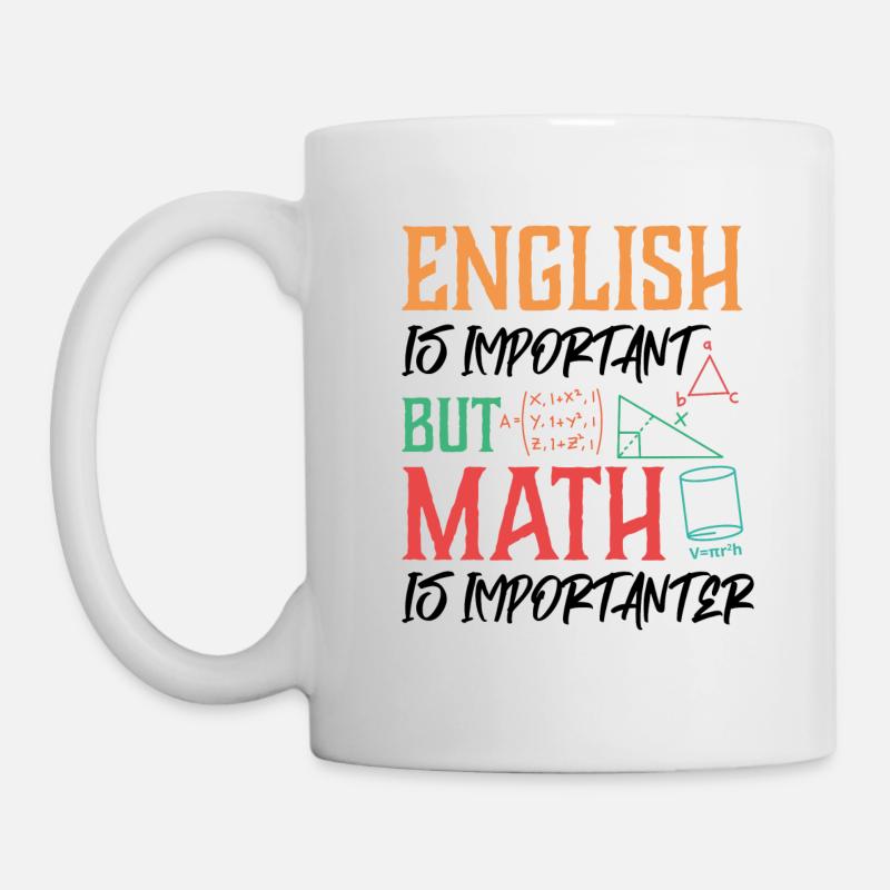 École math math, dire, cadeau - Mug blanc - blanc