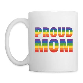 Proud Mom LGBT Geschenk - Tasse - Weiß - Links