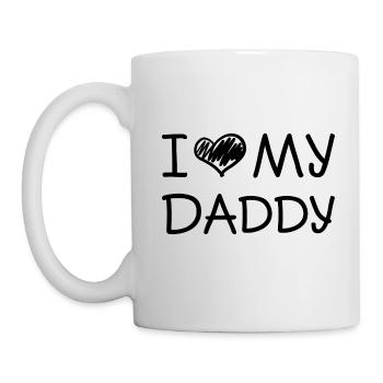 J'aime mon cadeau de fête des pères papa - Mug blanc - blanc - Gauche