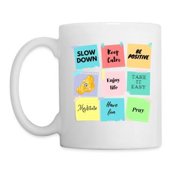 Post its - motivation and good mood - Mug - white - Left