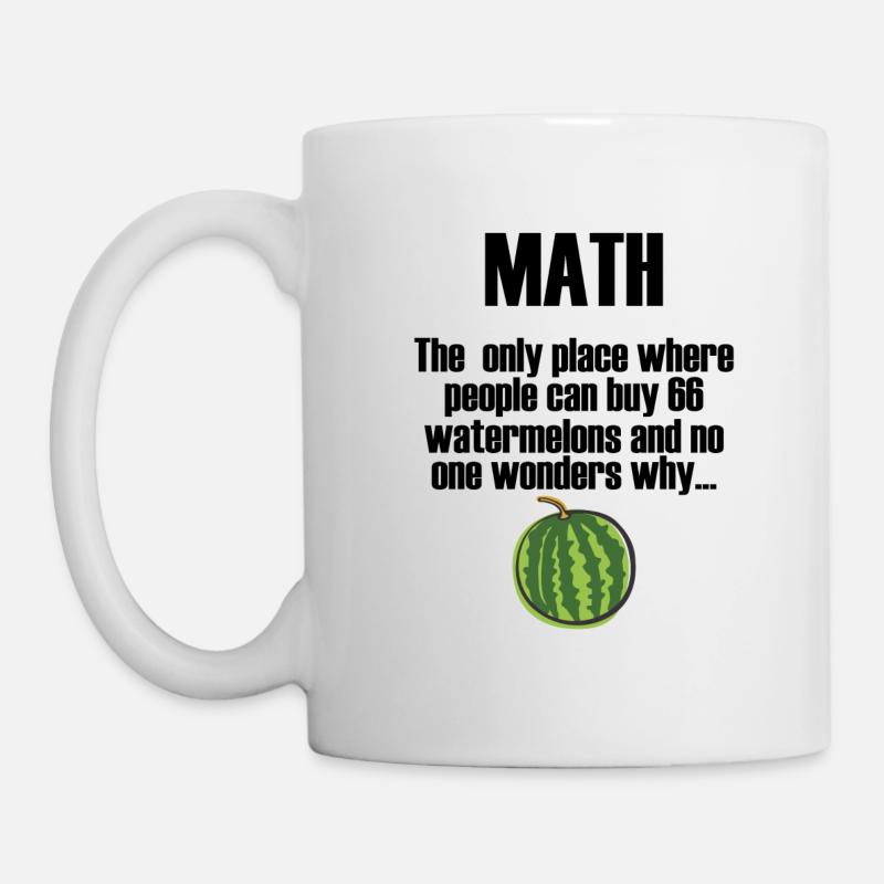 Maths disant cadeau de pastèque - Mug blanc - blanc