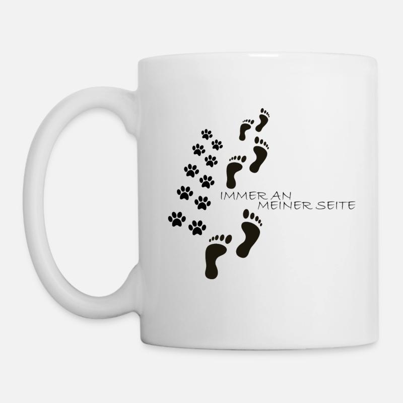 Hunde Pfote Immer an Meiner Seite Geschenk - Tasse - Weiß