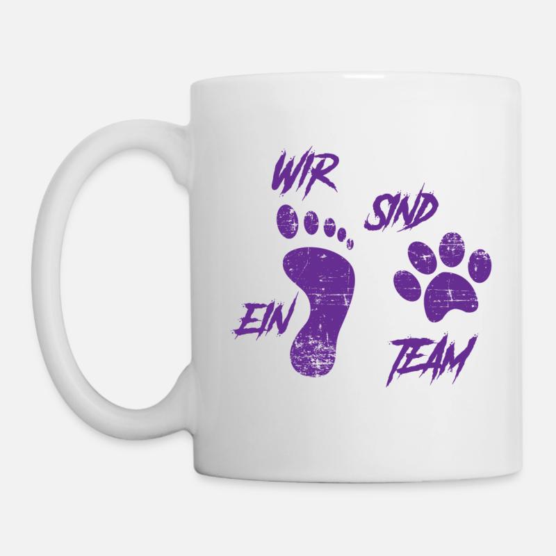 Team Teamwork Hunde Hundehalter Geschenk - Tasse - Weiß