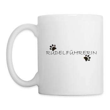 Rudelfuehrerin Hunde Spruch Hundehalter Geschenk - Tasse - Weiß - Links