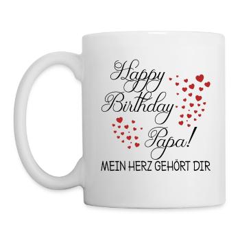 Birthday daddy love heart saying gift - Mug - white - Left