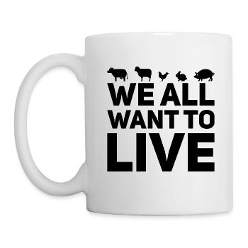 Animal rights animal protection vegan saying gift - Mug - white - Left