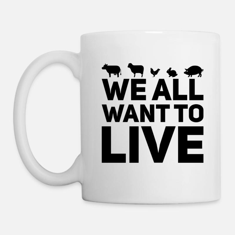 Dire végétalien: protection des animaux - Mug blanc - blanc