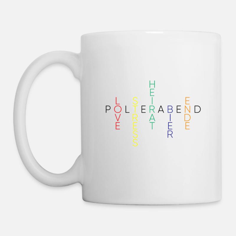 Polterabend Hochzeit poltern Spruch Geschenk - Tasse - Weiß