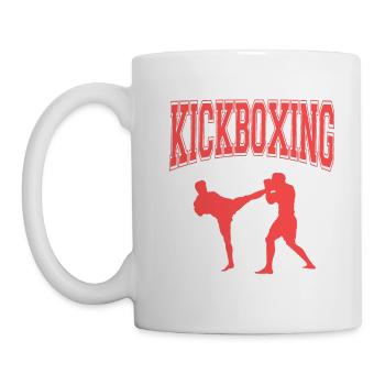 kickboxing kickboxer männer frauen kinder tshirt - Tasse - Weiß - Links