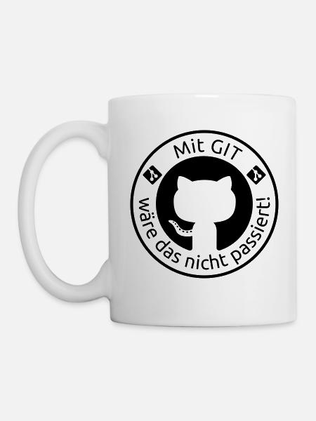 GIT Octocat - Tasse - Weiß