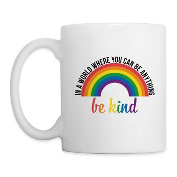 Be Kind Spruch Rechte Toleranz Geschenk - Tasse - Weiß - Links