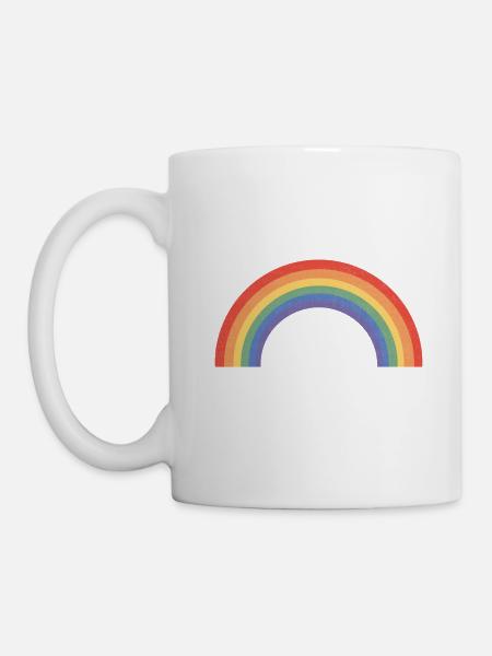 Regenbogen lgbt Geschenk - Tasse - Weiß