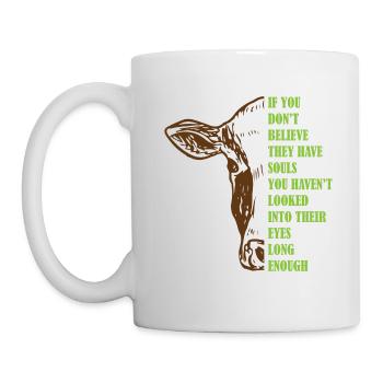 Cadeau végétalien des droits des animaux - Mug blanc - blanc - Gauche