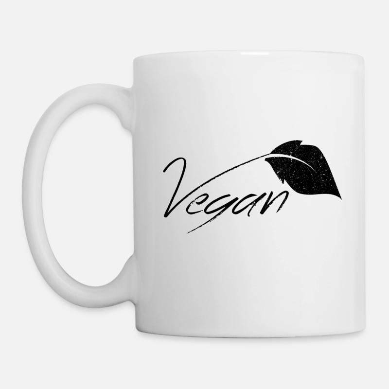 Vegan Veganer Fleischfrei Geschenk - Tasse - Weiß
