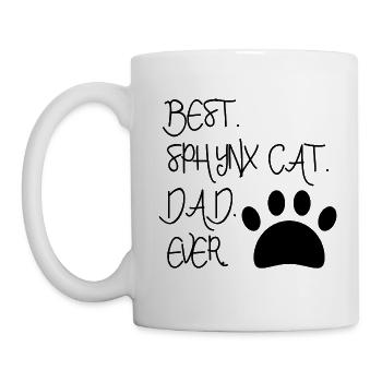 Best Sphynx cat dad ever gift - Mug - white - Left