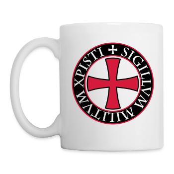27 Tempelritter Templer Kreuz Spruch Mittelalter - Tasse - Weiß - Links