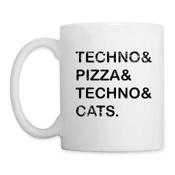 Techno Pizza Techno Cat's Gift - Mug - white - Left