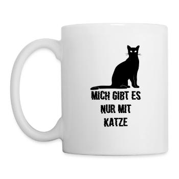 Mich gibt es nur mit Katze Geschenk - Tasse - Weiß - Links