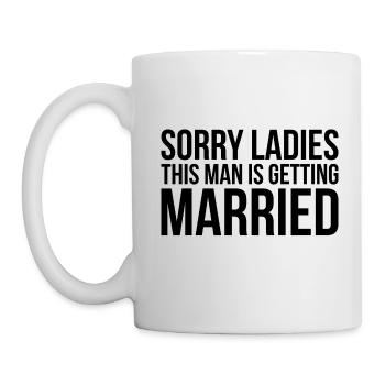 Désolé mesdames, cet homme se marie JGA Gesc - Mug blanc - blanc - Gauche