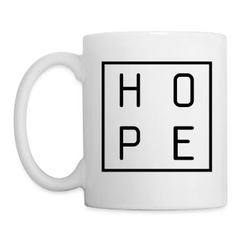 J'espère cadeau de motivation - Mug blanc - blanc - Gauche