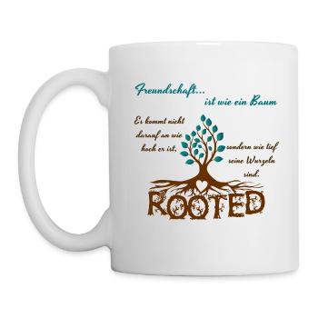Freundschaft - bunt - Tasse - Weiß - Links