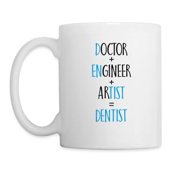 Doctor Engineer Artist Dentist Geschenk - Tasse - Weiß - Links