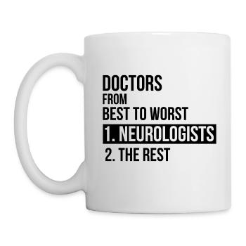 Médecins du meilleur au pire neurologue cadeau - Mug blanc - blanc - Gauche