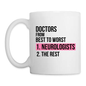Médecins du meilleur au pire neurologue cadeau - Mug blanc - blanc - Gauche