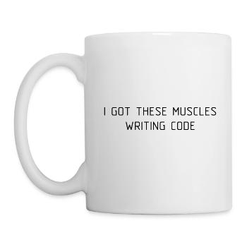 I got these muscles writing code programmer - Tasse - Weiß - Links