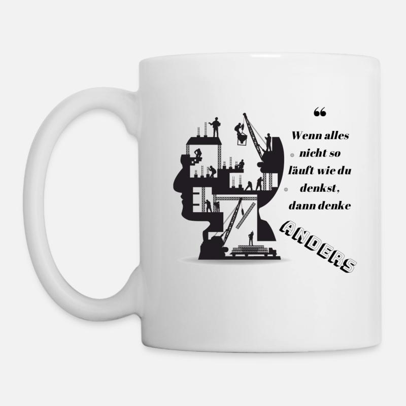 Denke Anders - Tasse - Weiß