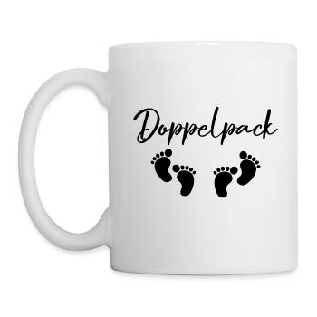 Doppelpack Zwillinge Geschenk - Tasse - Weiß - Links